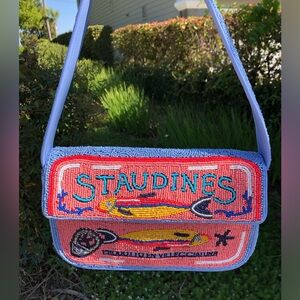 STAUD Tommy Beaded Staudines Sardines Bag - EUC